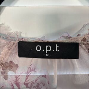 O.P.T sheer lined pink and purple floral babydoll Dress